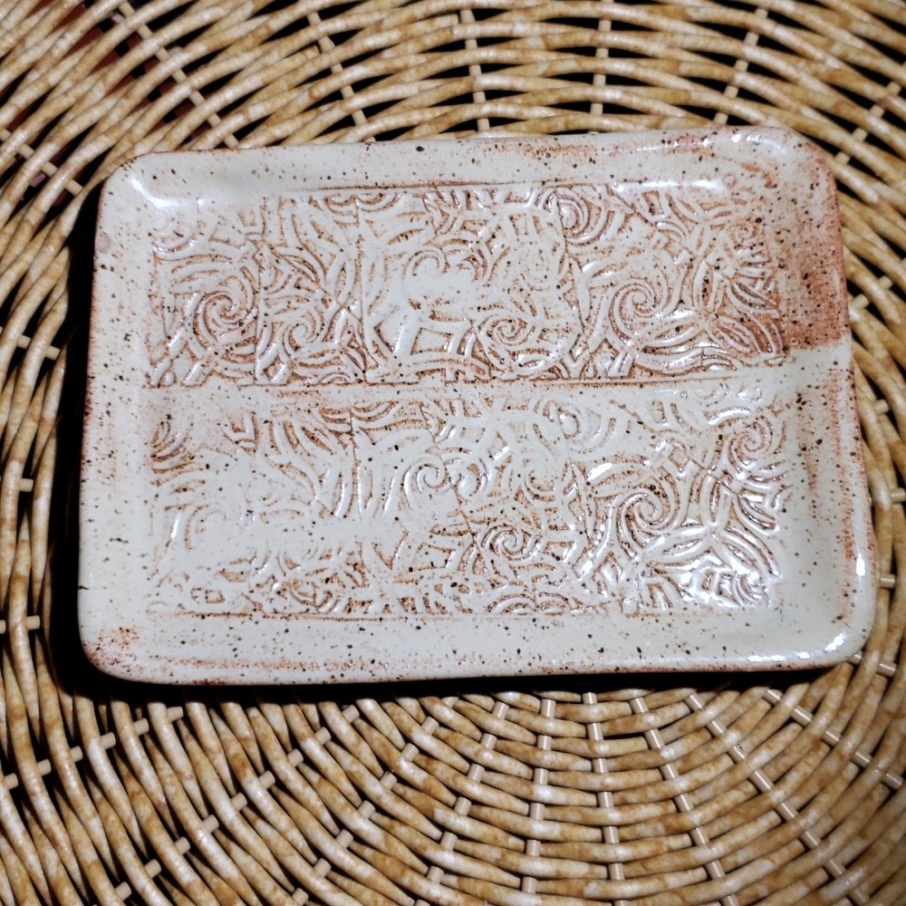 Artisan made tray stoneware 6.5x5